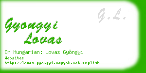 gyongyi lovas business card